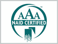 NAID AAA Certified logo with border